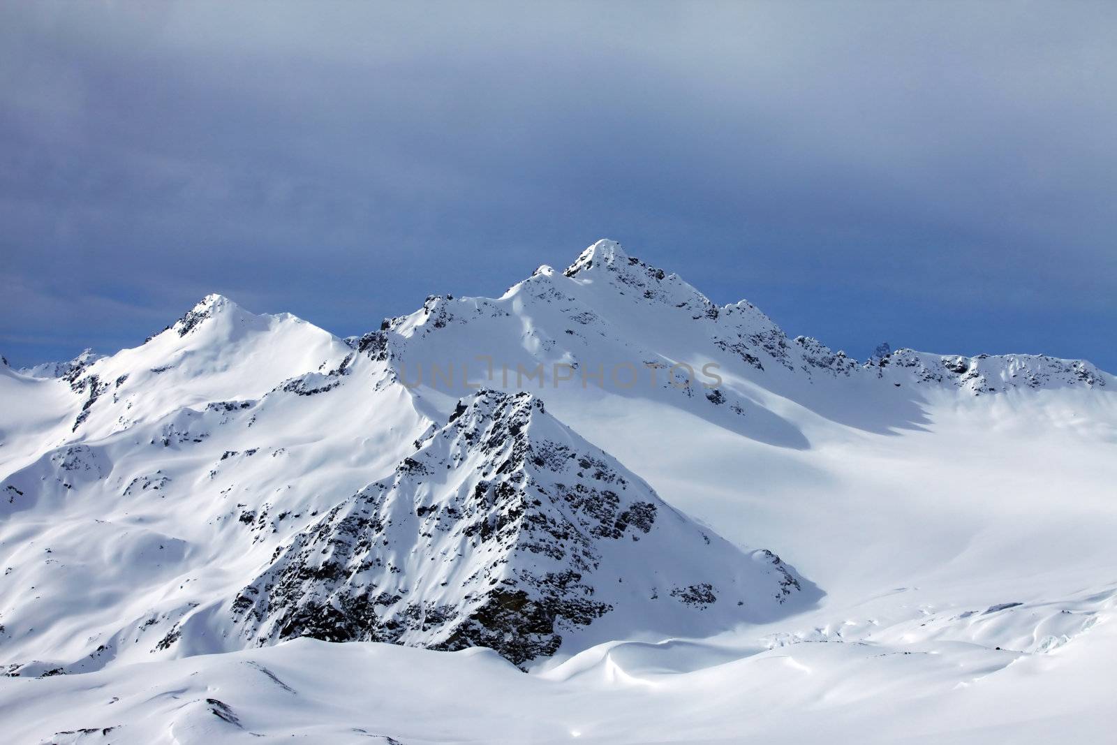 Gorge in mountains. Russia, Caucasus, Cheget Mount