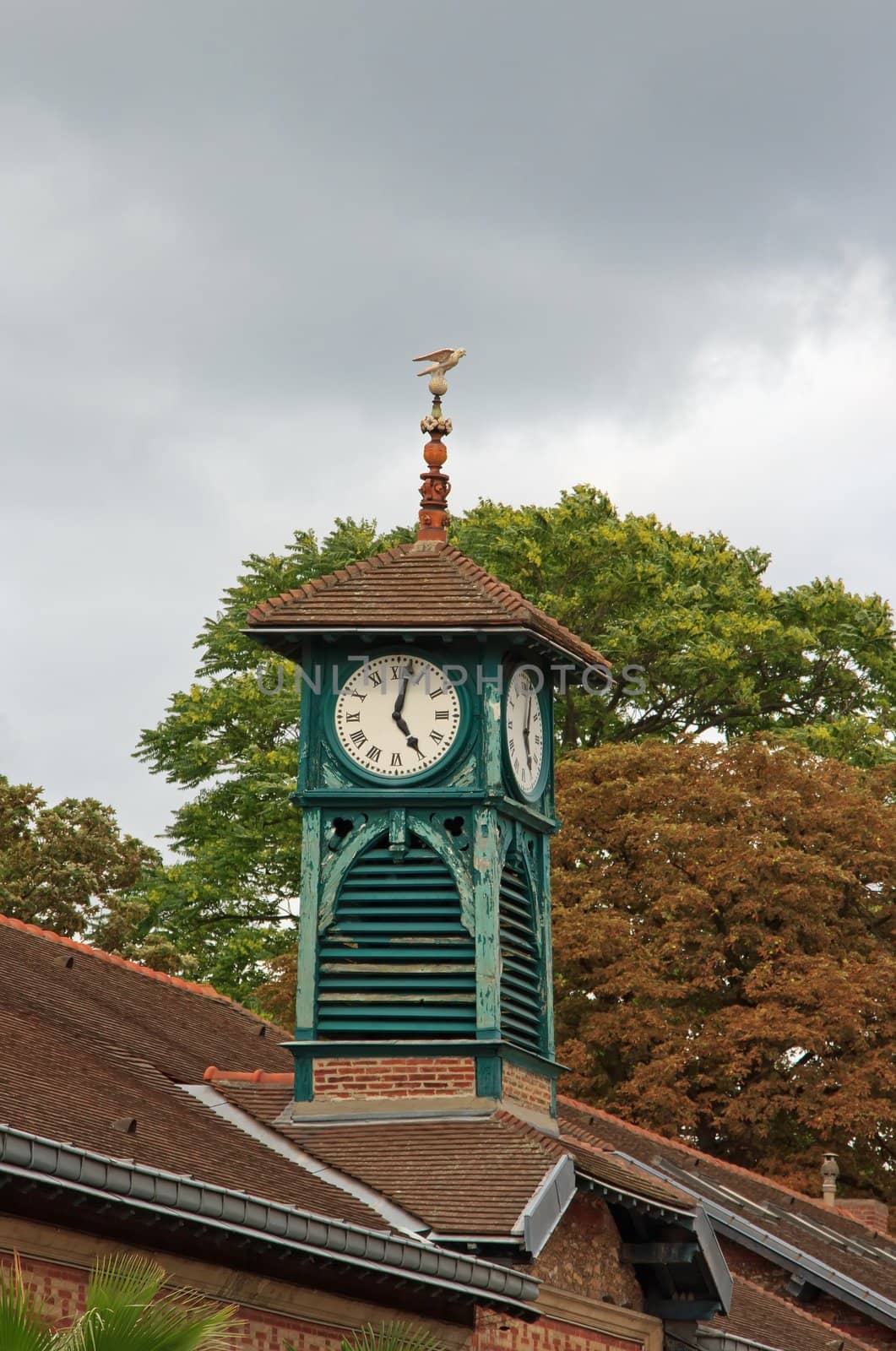 old clock tower of the 19th century in France