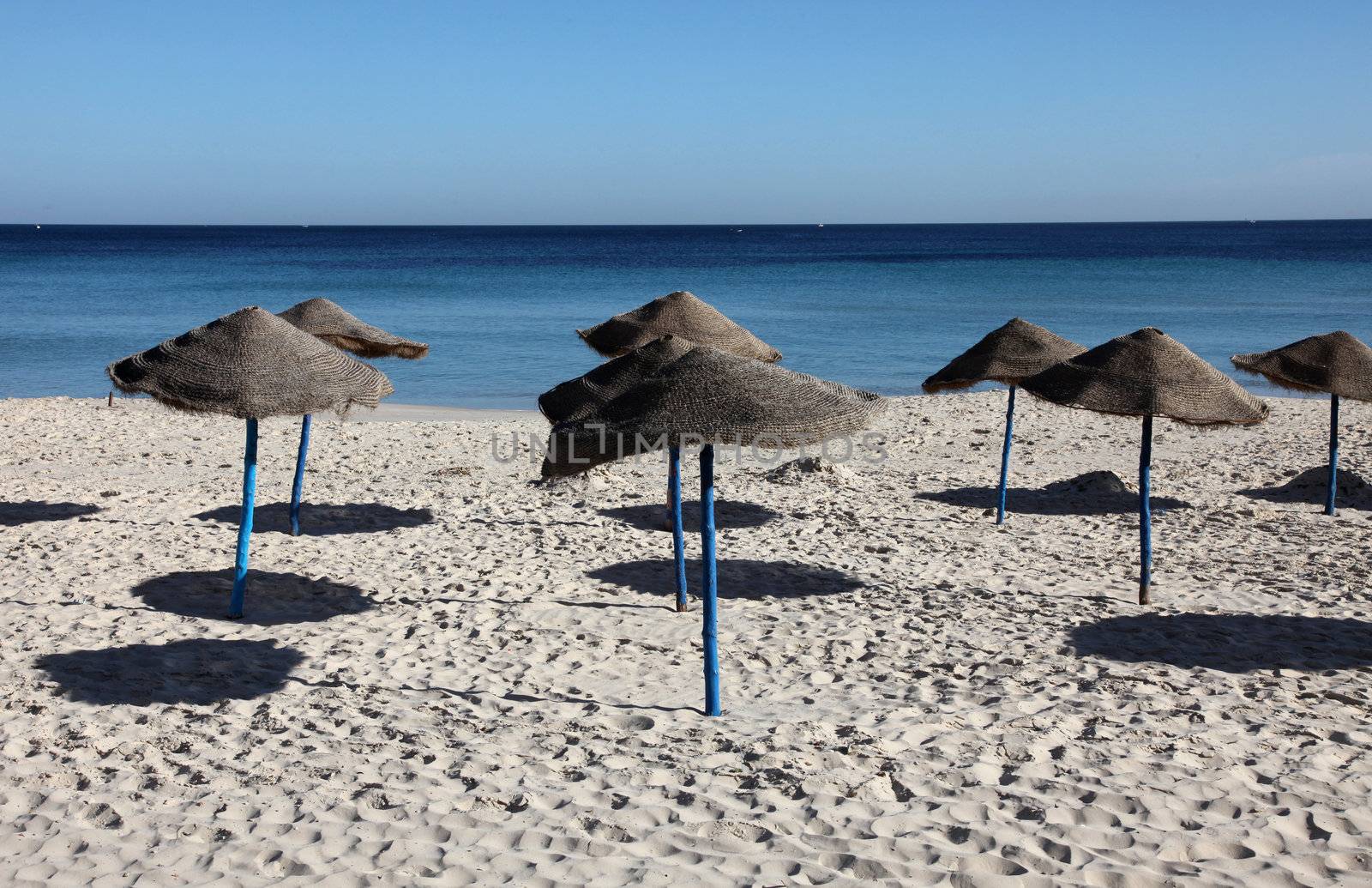 Beach on a sunny day, Sousse, Tunisia