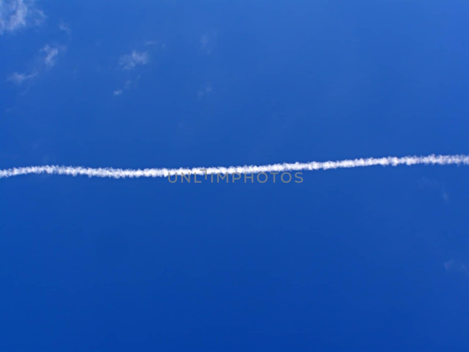 trace of the plane in sky