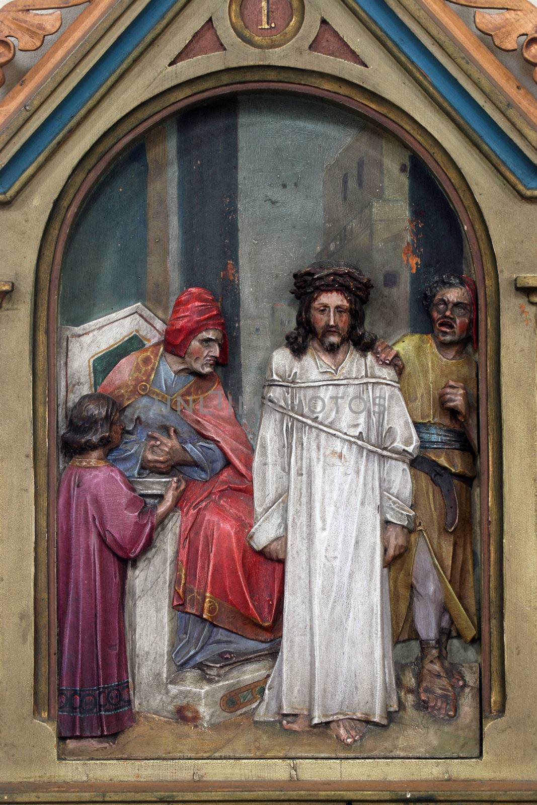 1st Stations of the Cross, Jesus is condemned to death