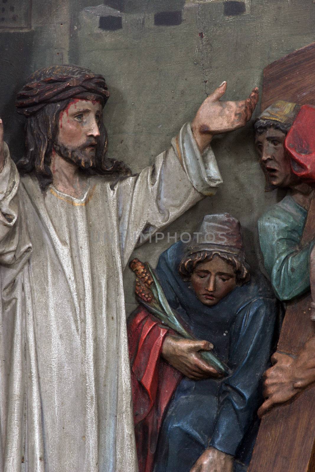 2nd Stations of the Cross, Jesus is given his cross