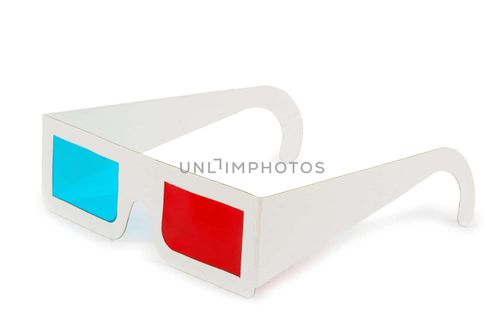 3d eyeglasses on white background