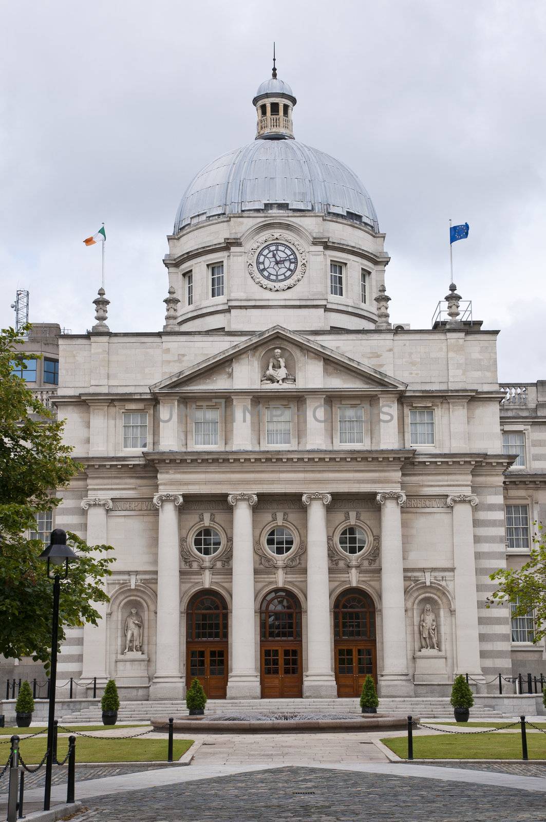 Government buildings in Dublin, Ireland.