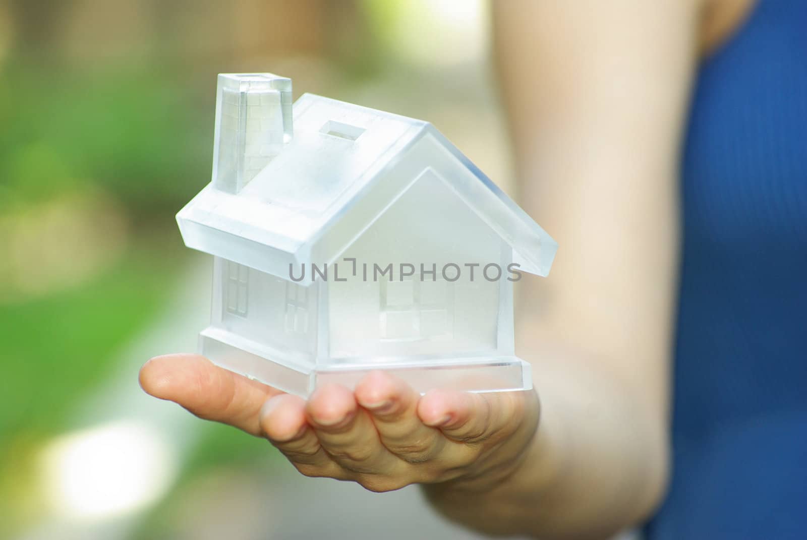 The house in human hand