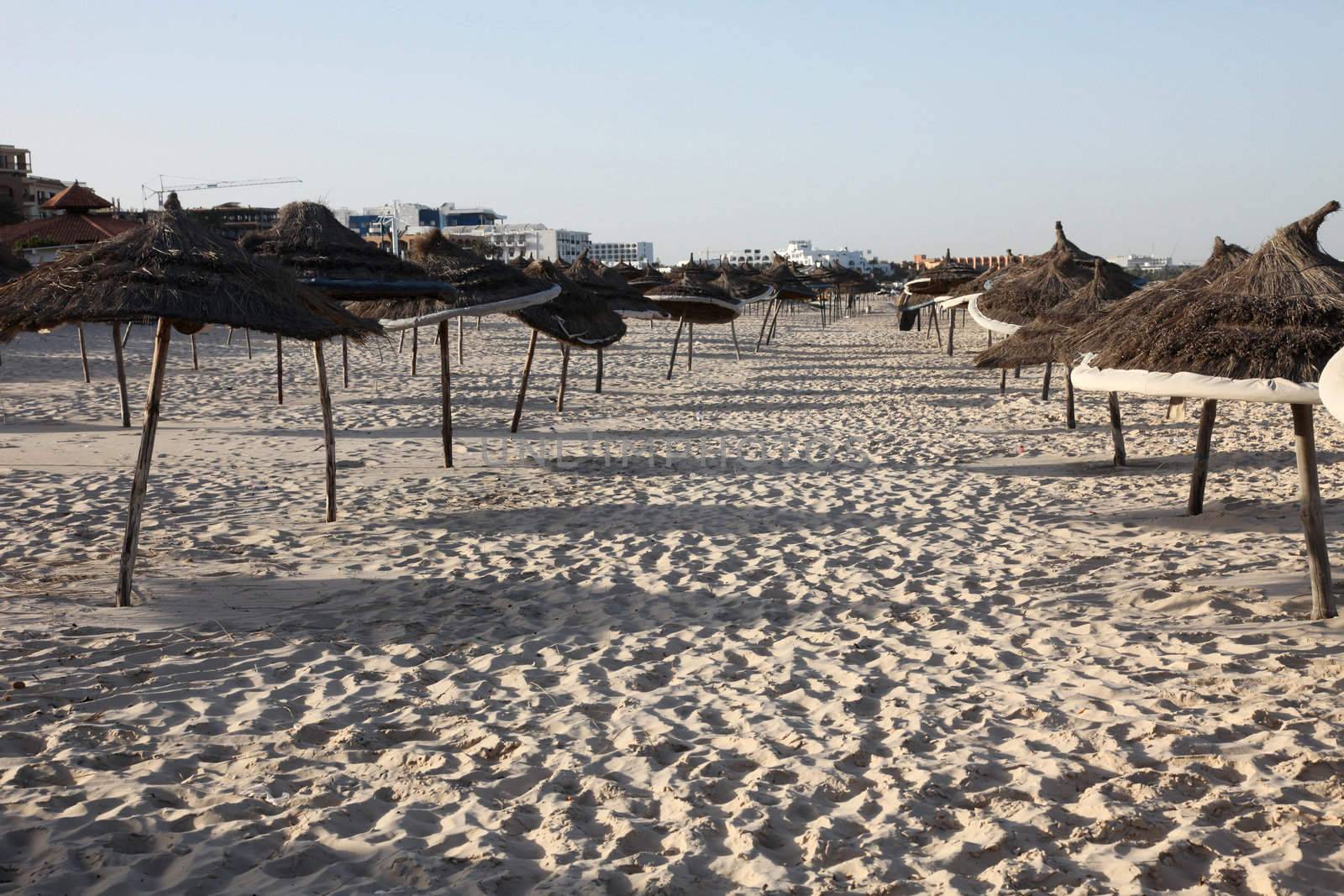 Beach on a sunny day, Sousse, Tunisia