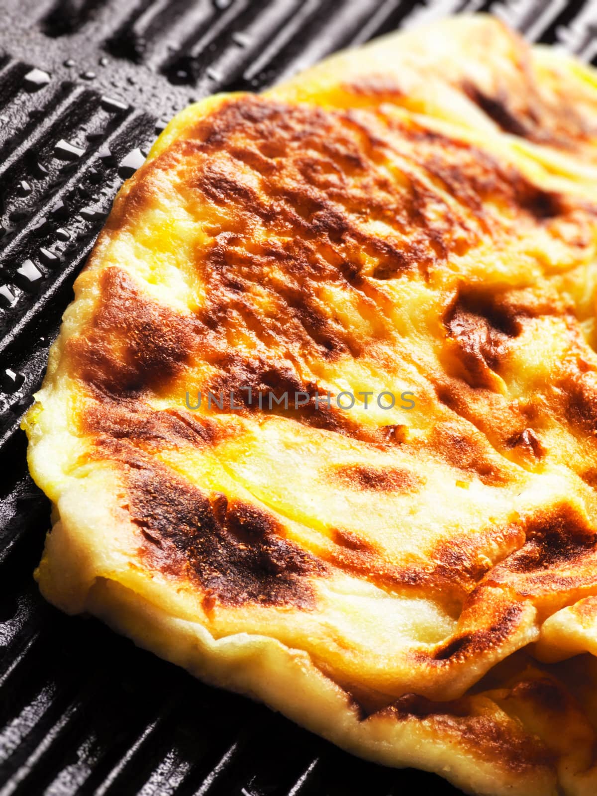 close up of indian fried flour pancake