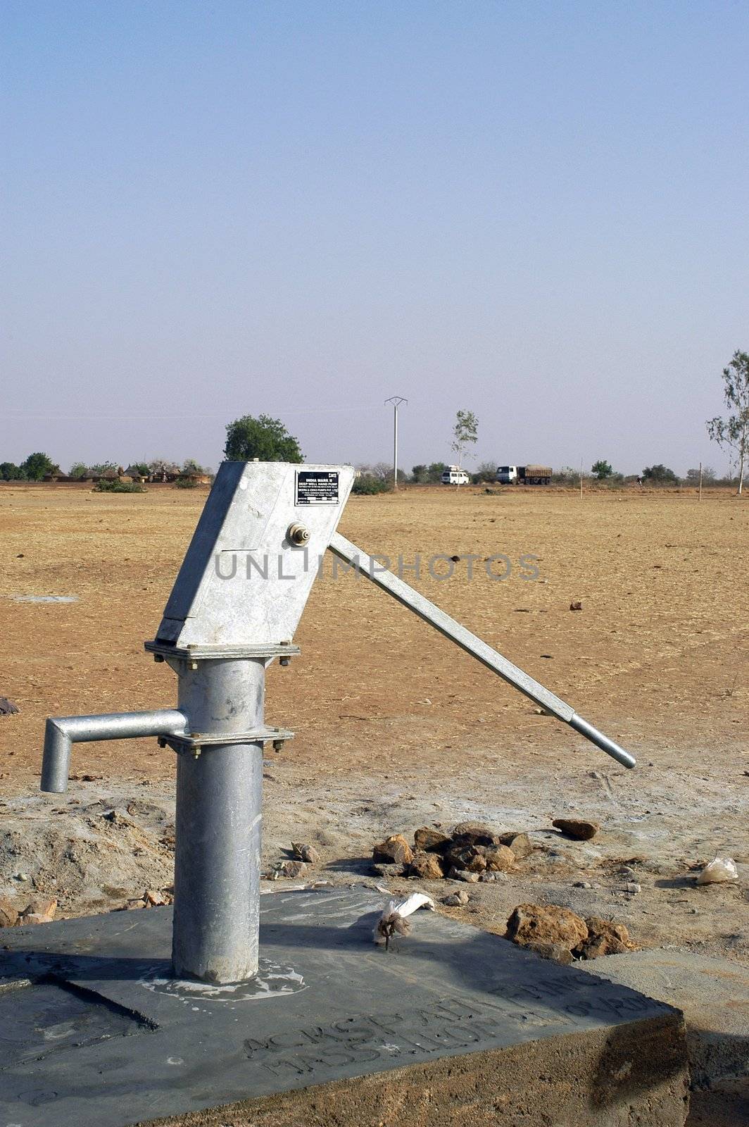 Water is not surfaces some in Africa, but with 40 meters under ground. Humanitarian associations finance and make install pumps in order to draw this water for the life of the village.                                 