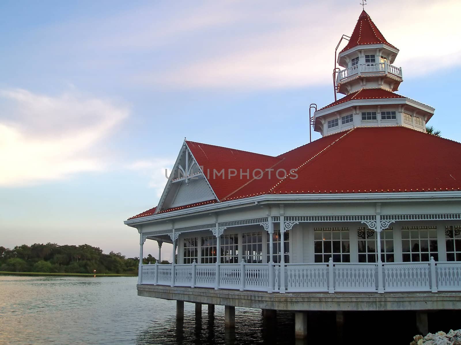 A building with a view over the lake