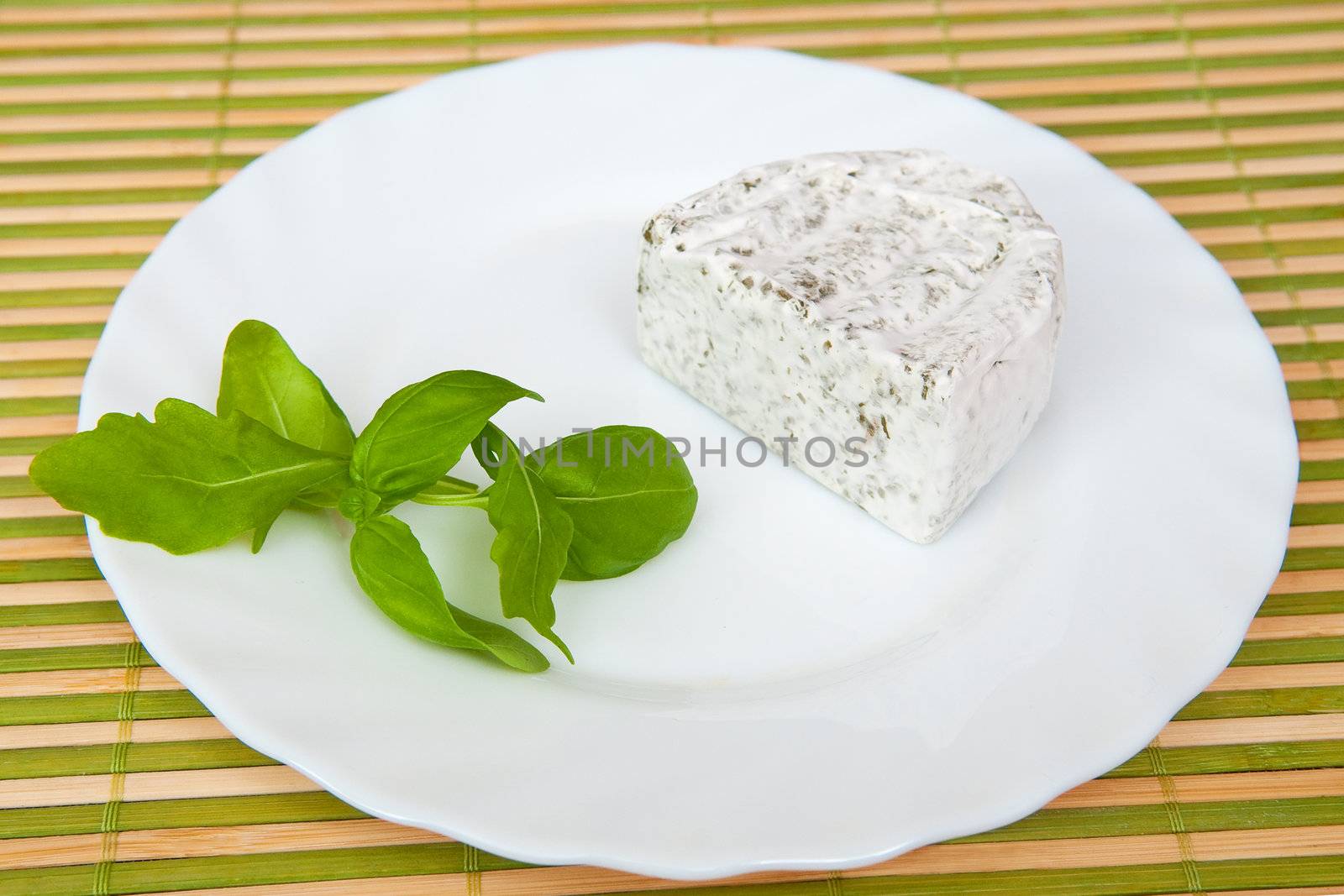 Blue cheese with herbs