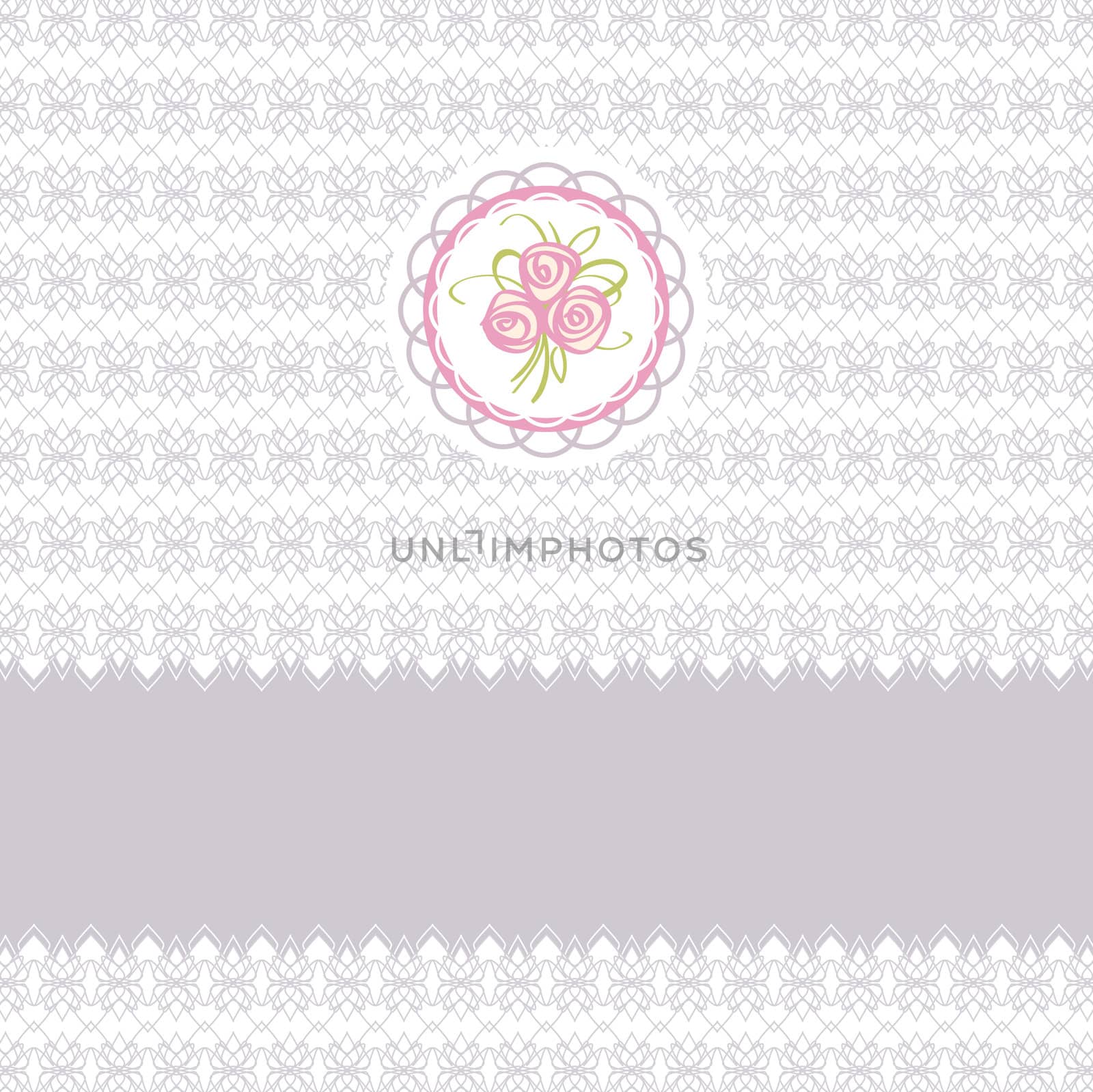 Cute greeting vector card with roses element design for easter or birthday