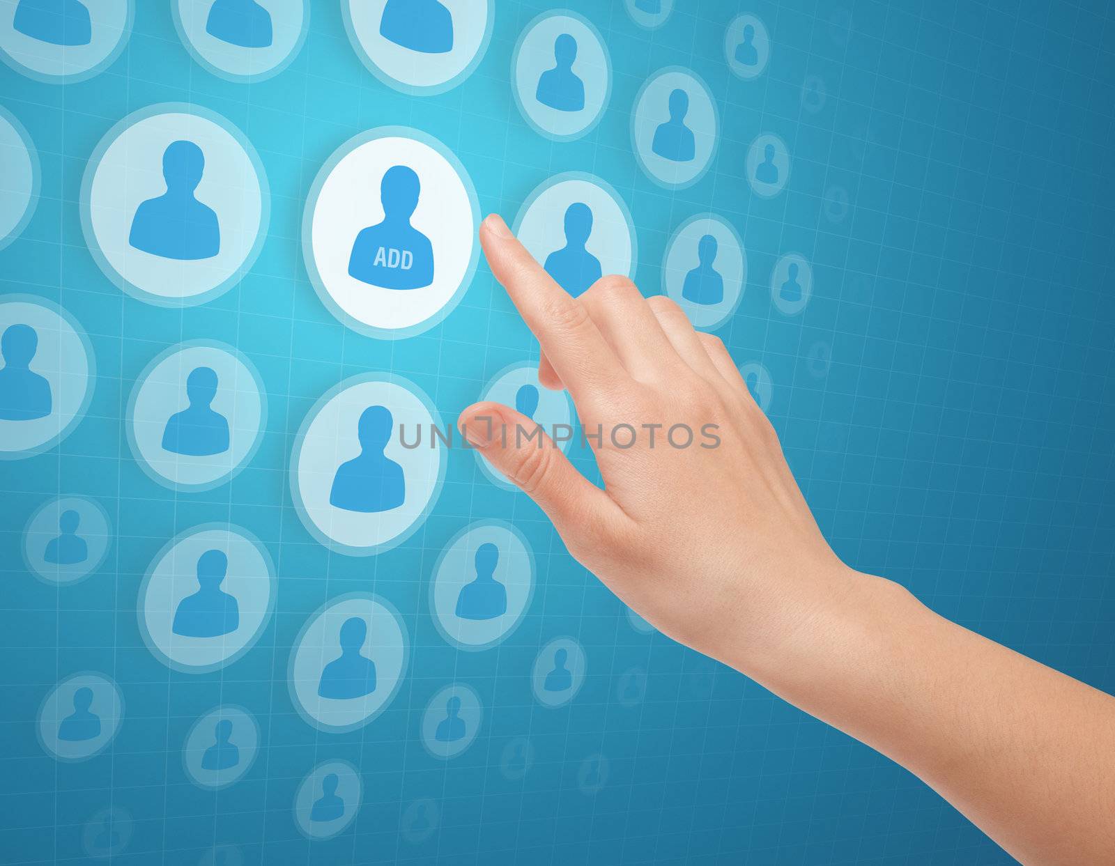 Hands Touch Social Media Icon by bloomua