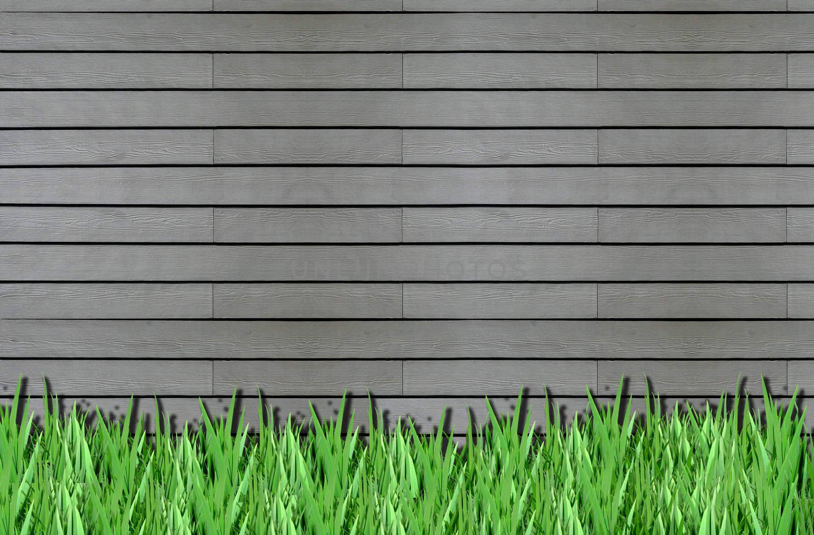 Wood and Grass for background and text