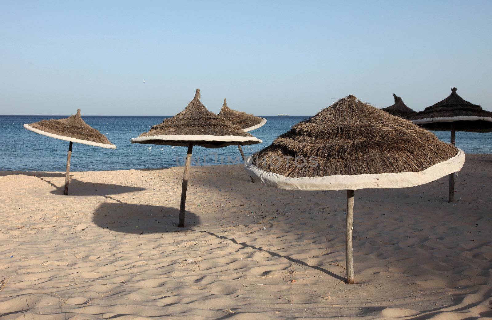 Beach on a sunny day, Sousse, Tunisia