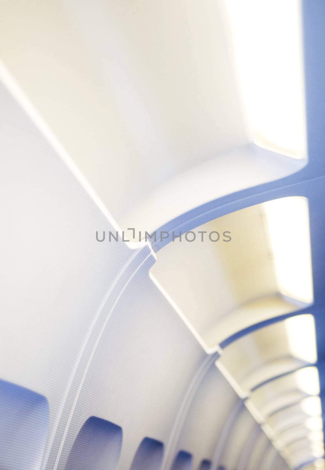 Abstract view of Airplane interior