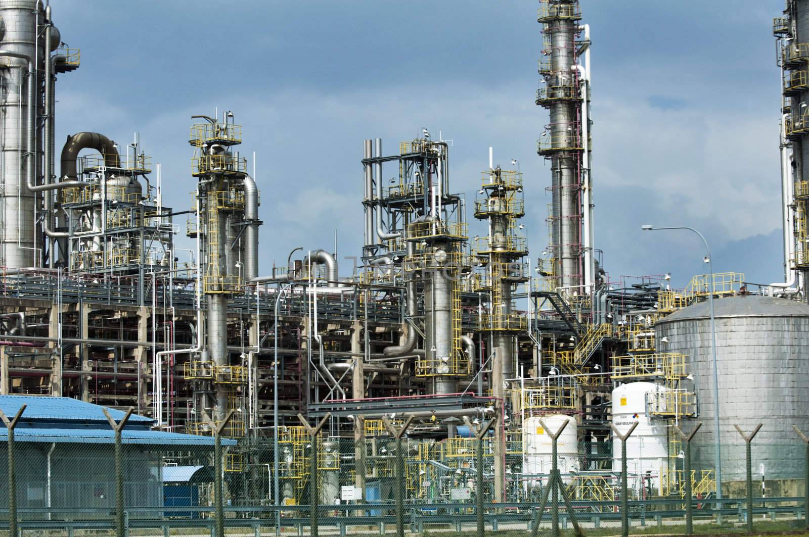 Oil refinery industry building in Malaysia, Asia