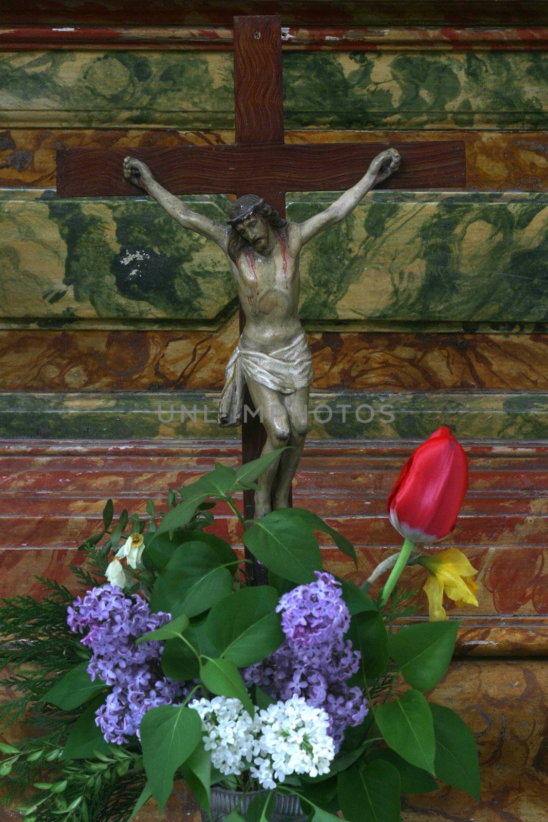 Jesus crucified on the cross
