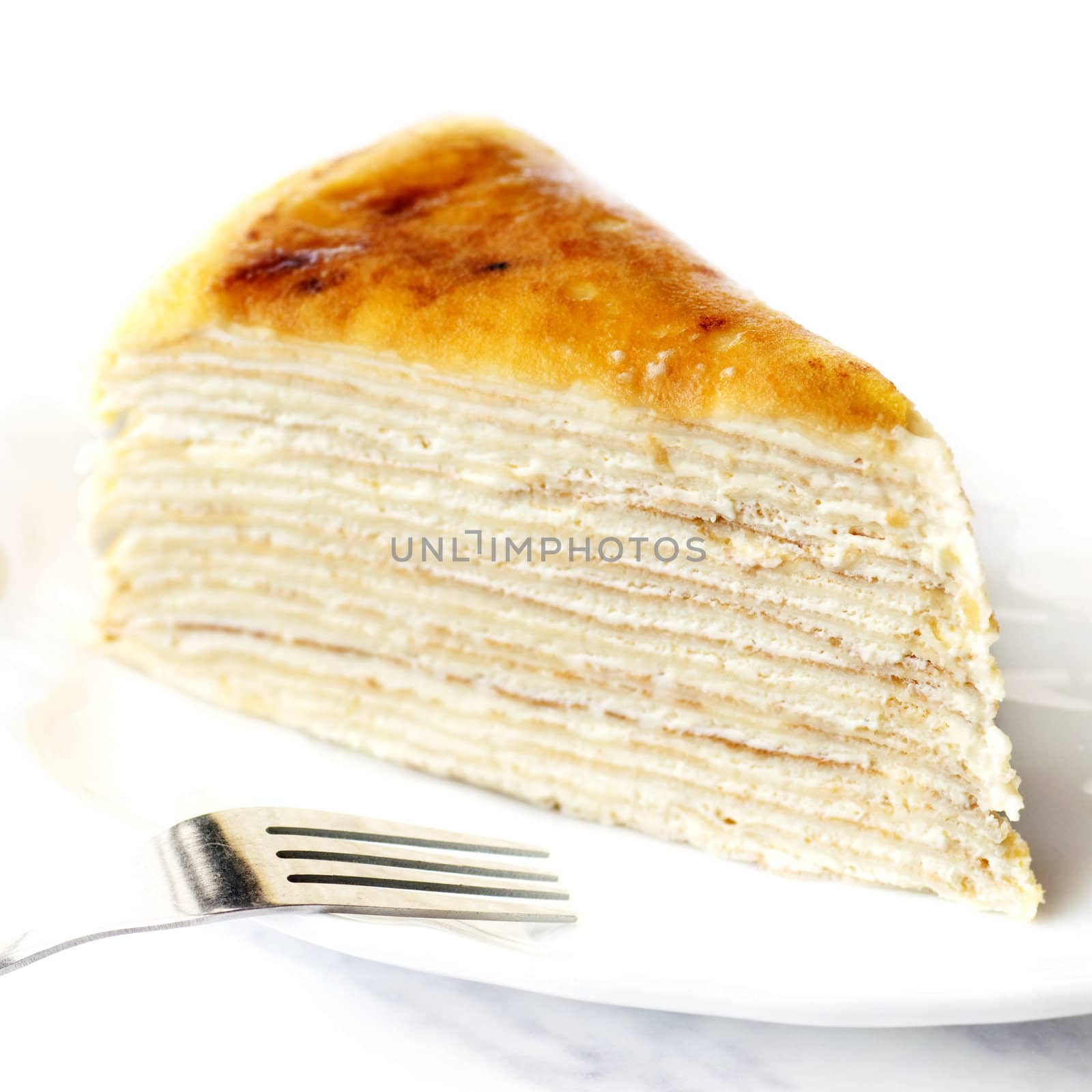 Thousand layers cake, famous French cake in Malacca, Malaysia.