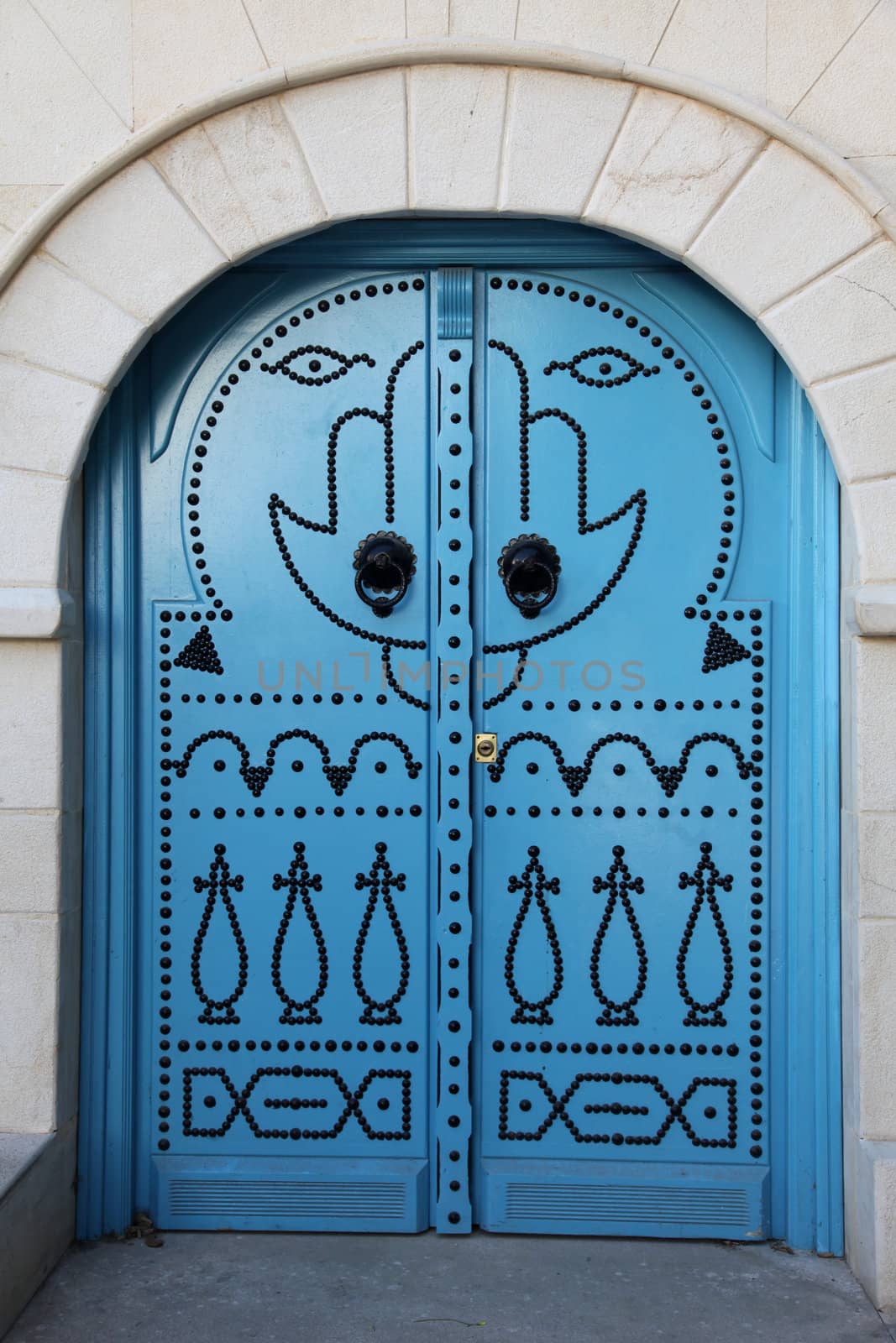 Traditional door from Sidi Bou Said, Tunis