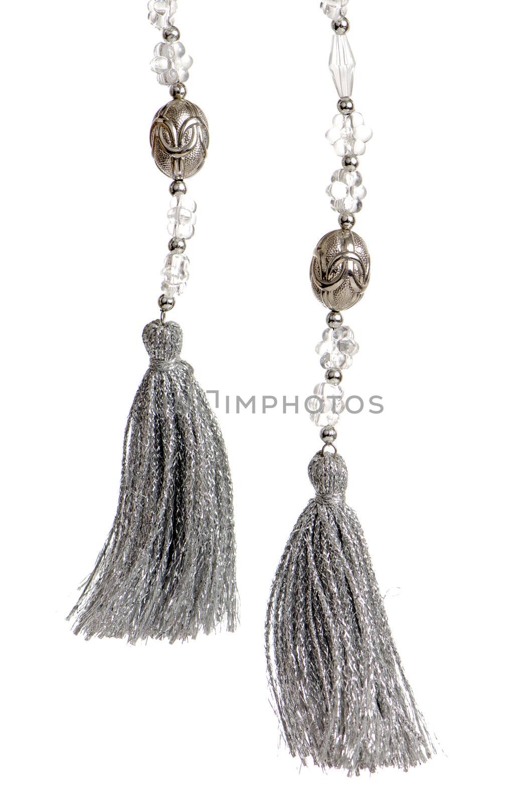 Beautiful tassel for decorated your curtain, isolated on white background.