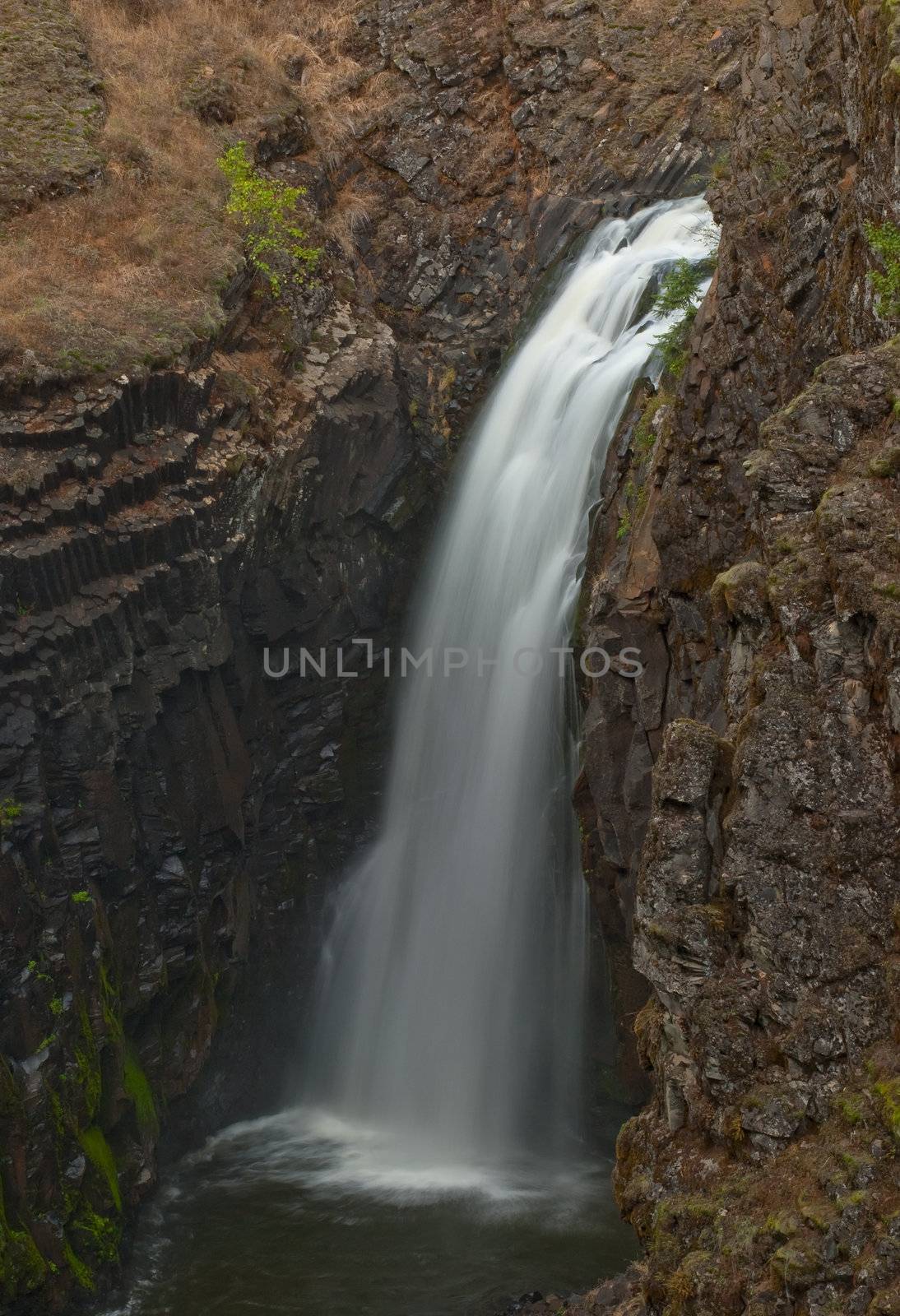 The Lower Falls of Elk Creek near the town Elk River, St. Joe National Forest, Clearwater County, Idaho, USA