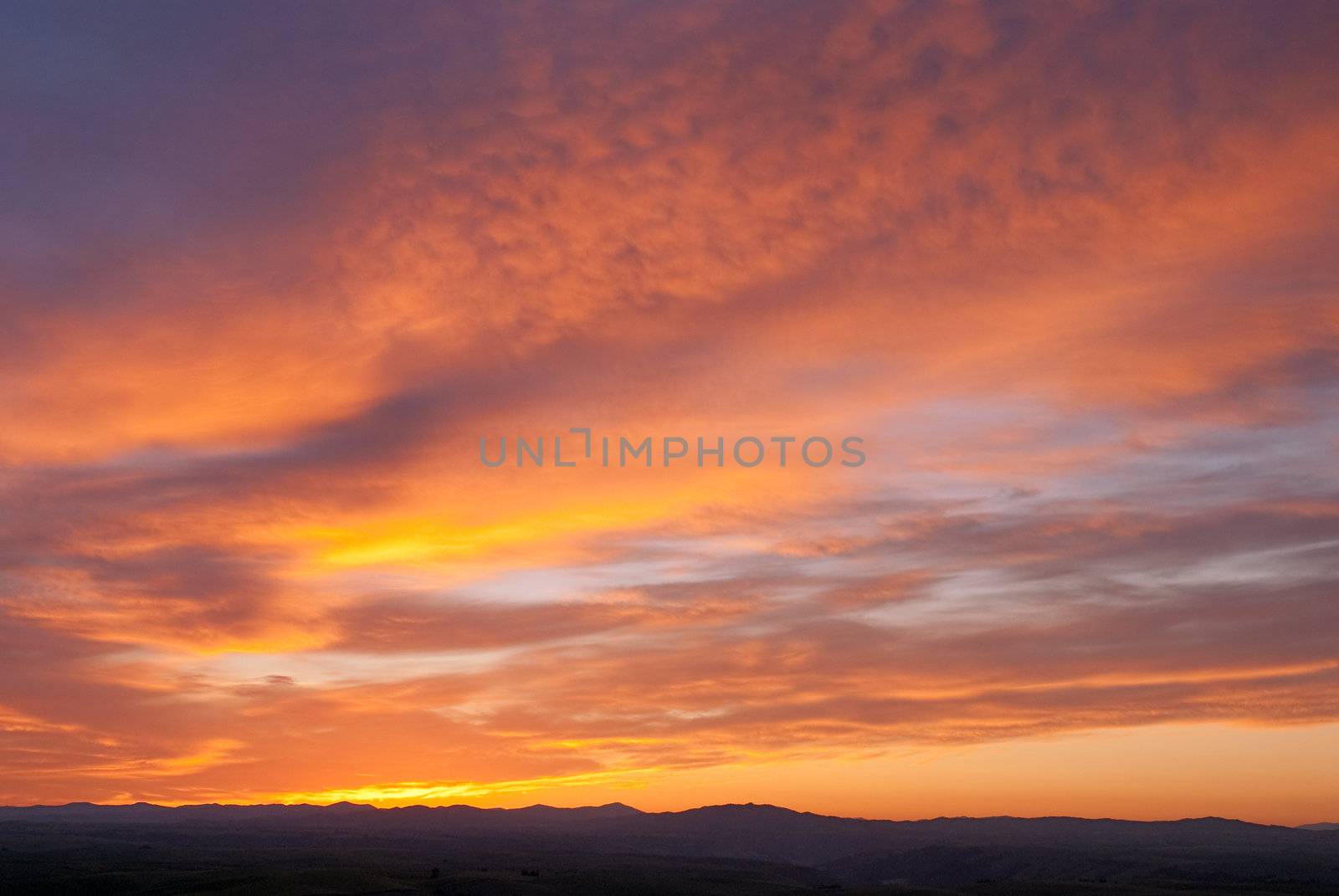 Sunrise over the Clearwater Mountains, Latah County, Idaho, USA by CharlesBolin