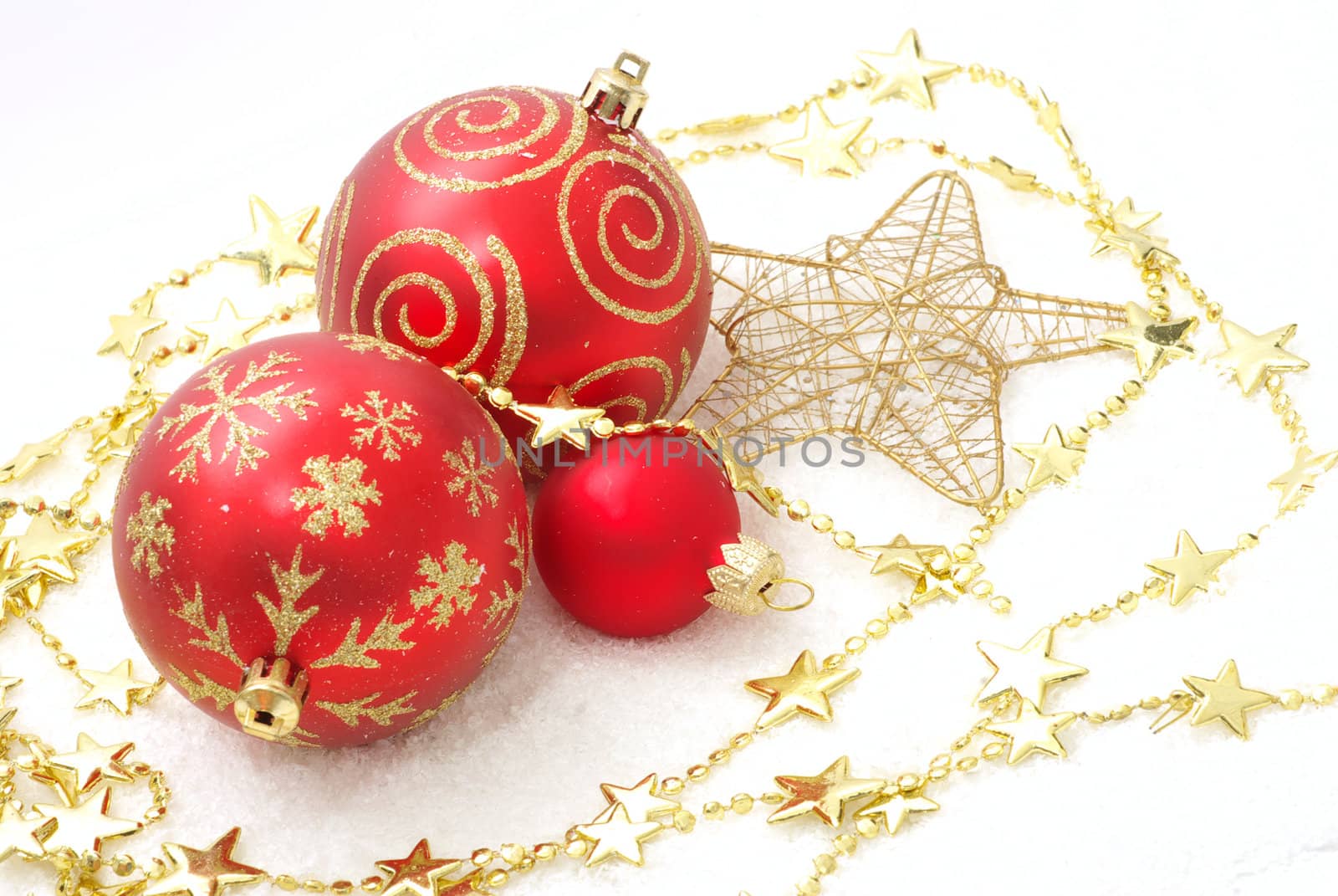 christmas balls isolated on a white background