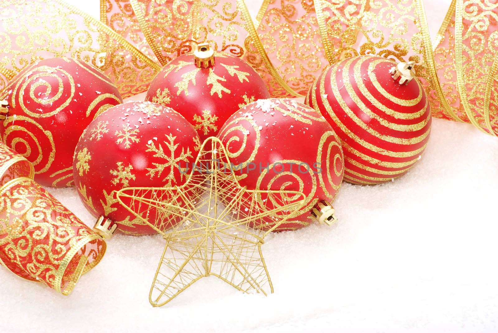 christmas balls isolated on a white background