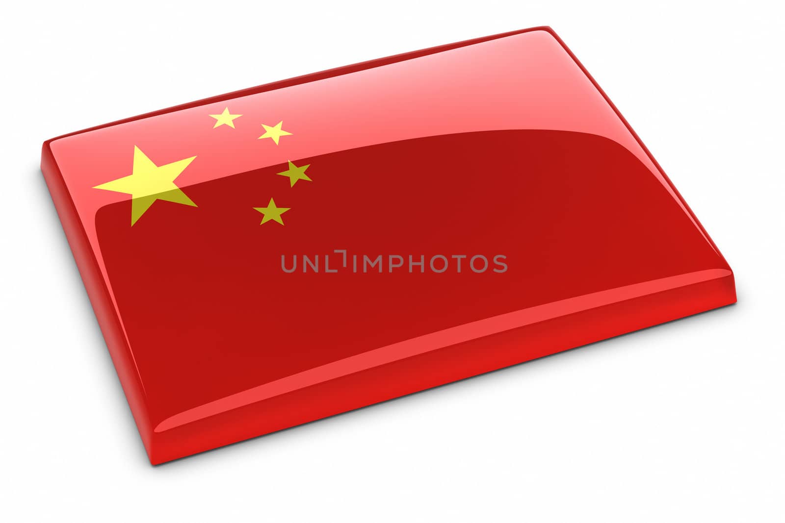 Chinese Flag. Clipping path included.
