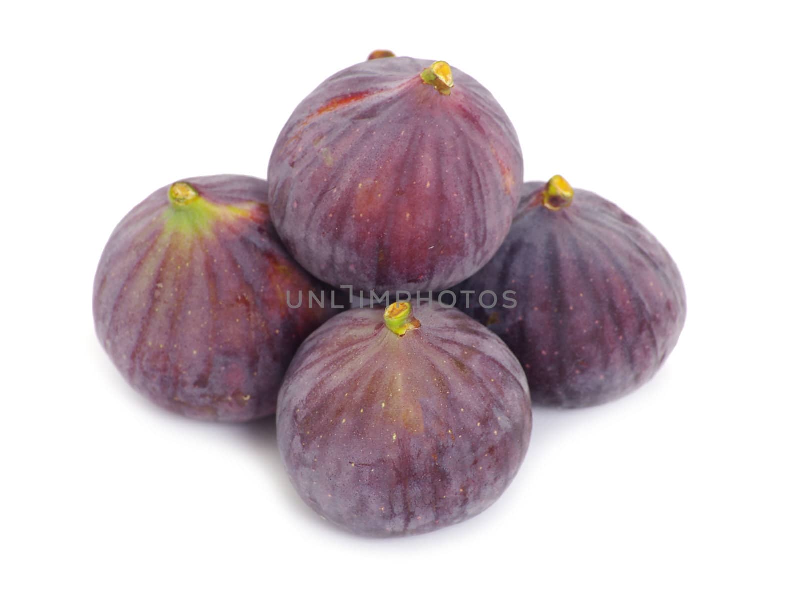 Fresh figs isolated on white