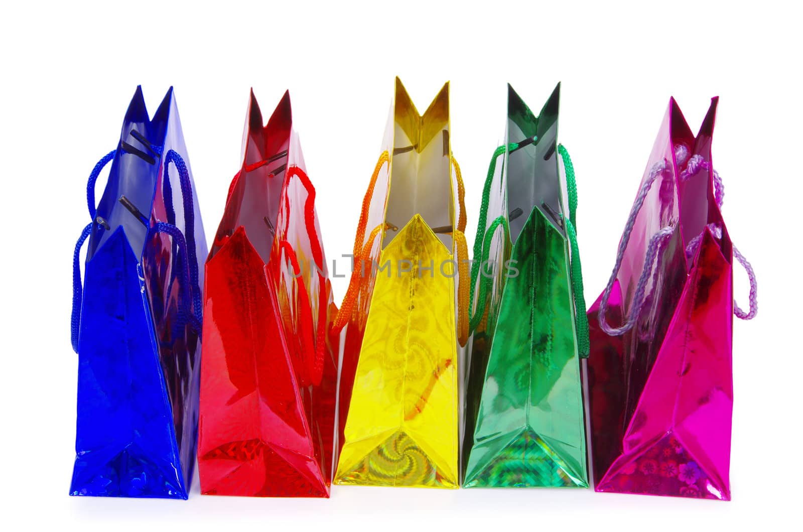  shopping bags isolated on white background