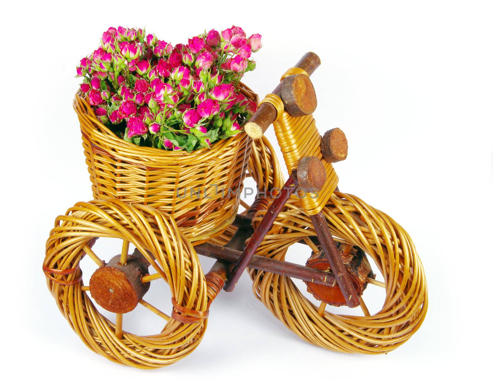 Decorative  bicycle vase with flowers