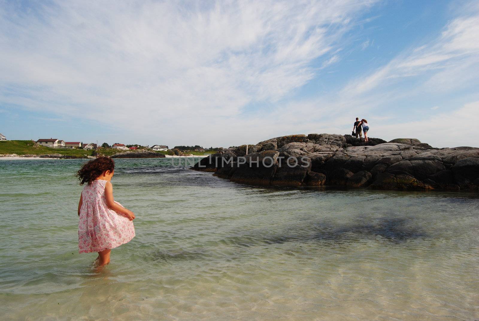 girl with dress in the water