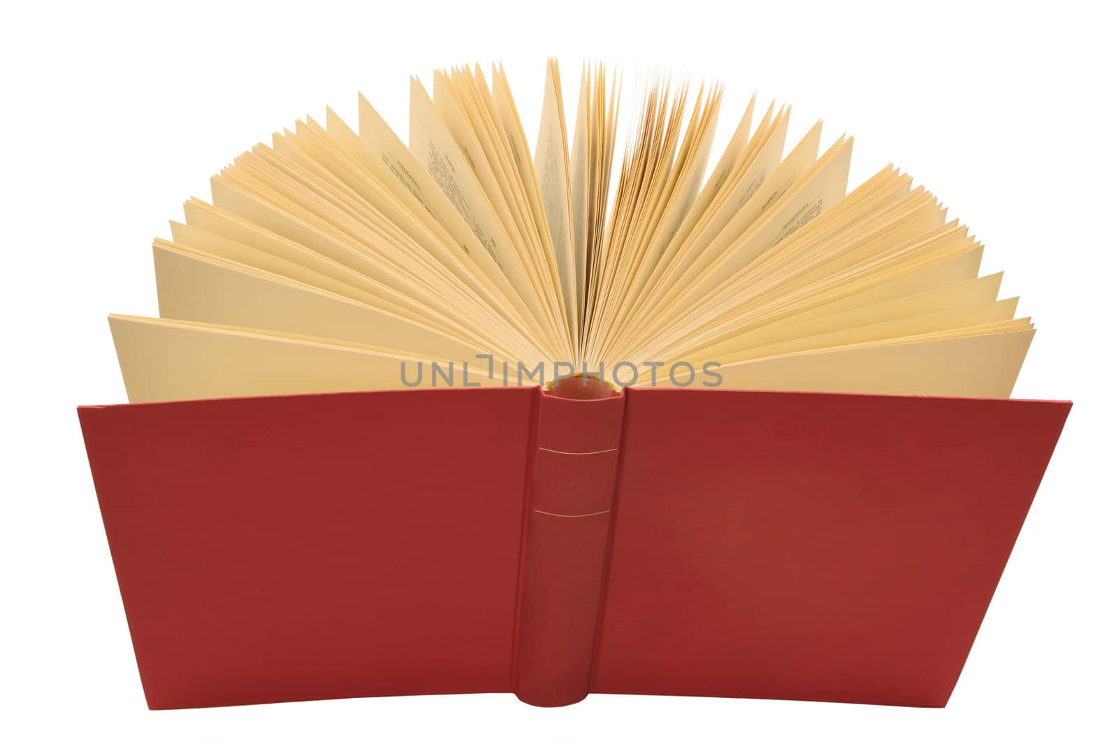 Open red book isolated by bugno