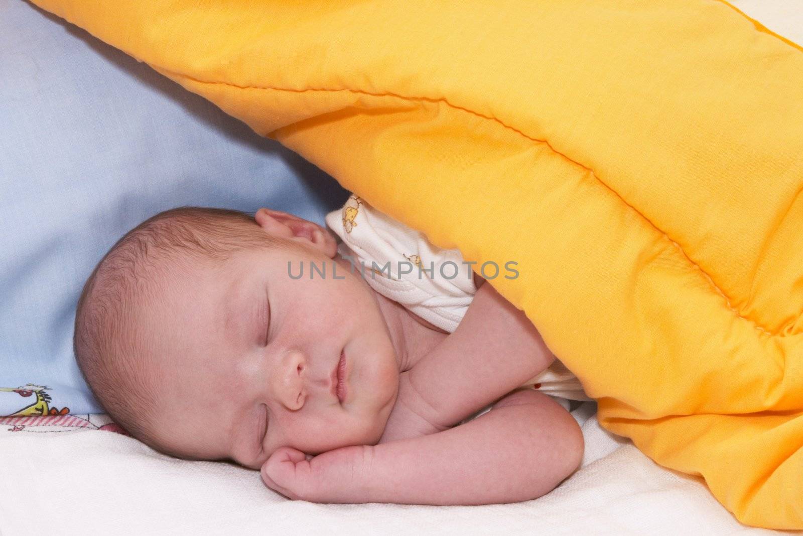sleeping newborn baby by zhu_zhu