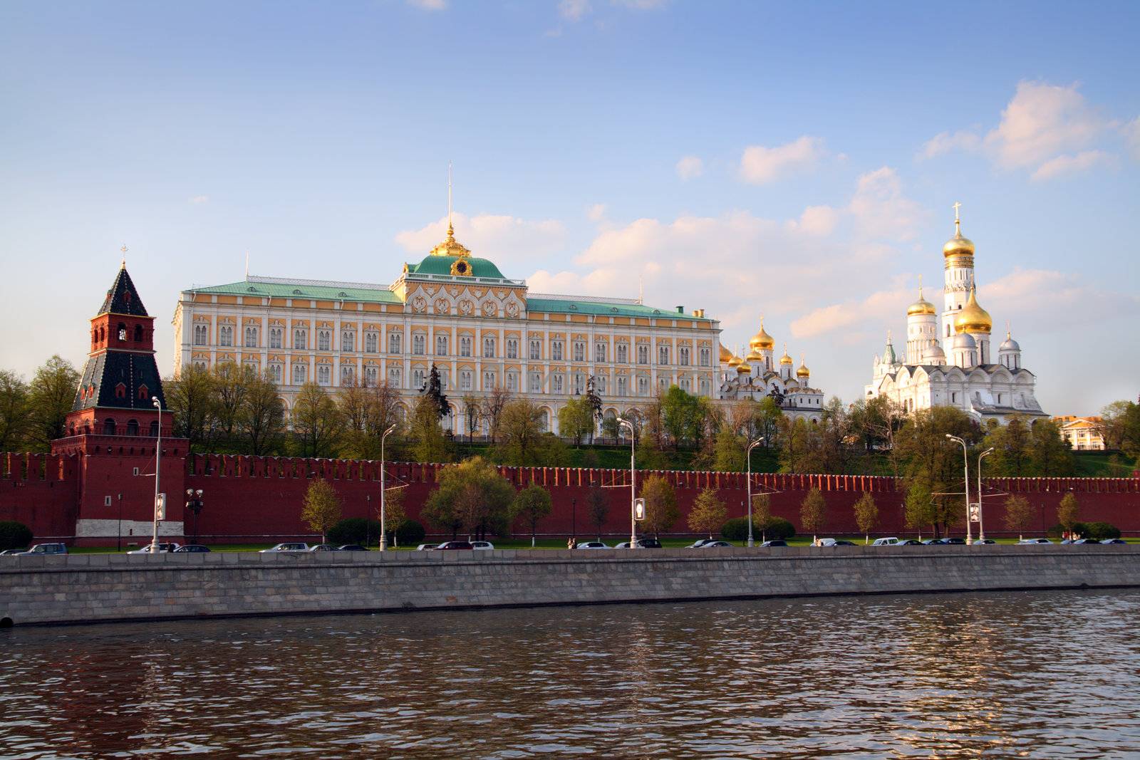 view from Moscow-river on kremlin in Russia