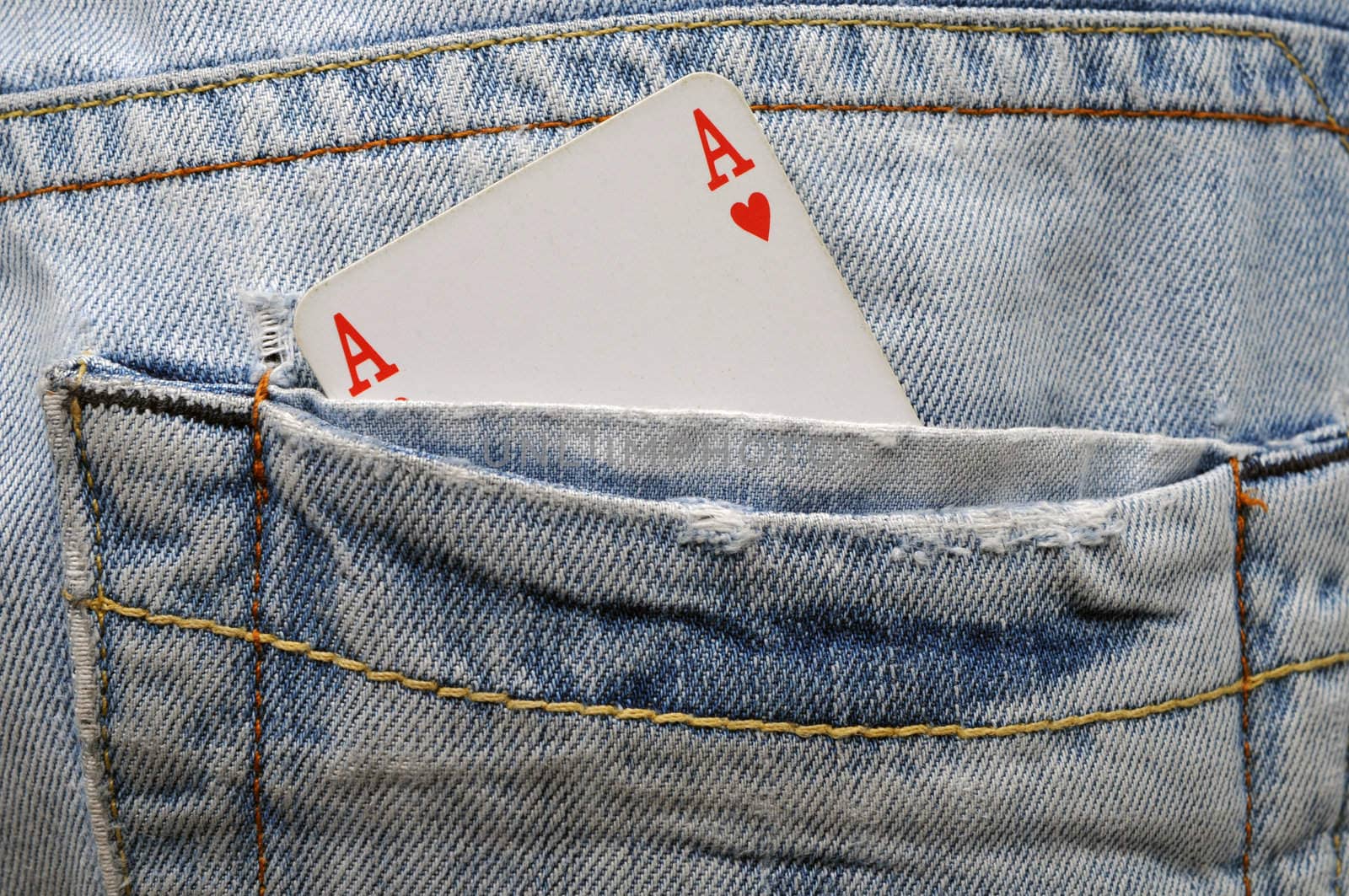 Hide trump - ace of hearts in pocket by bugno