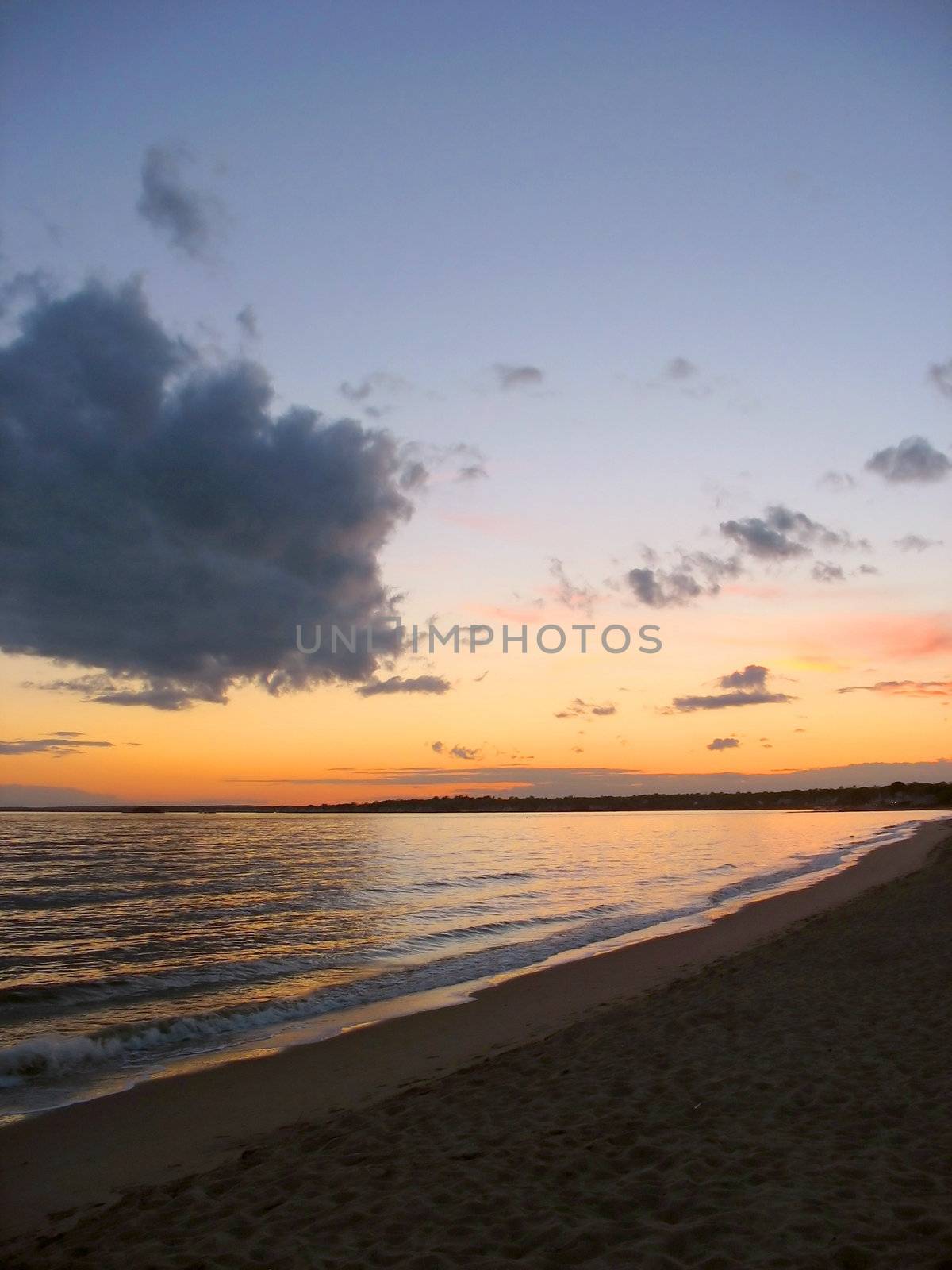A pretty sunset at a New England beach - Connecticut, USA