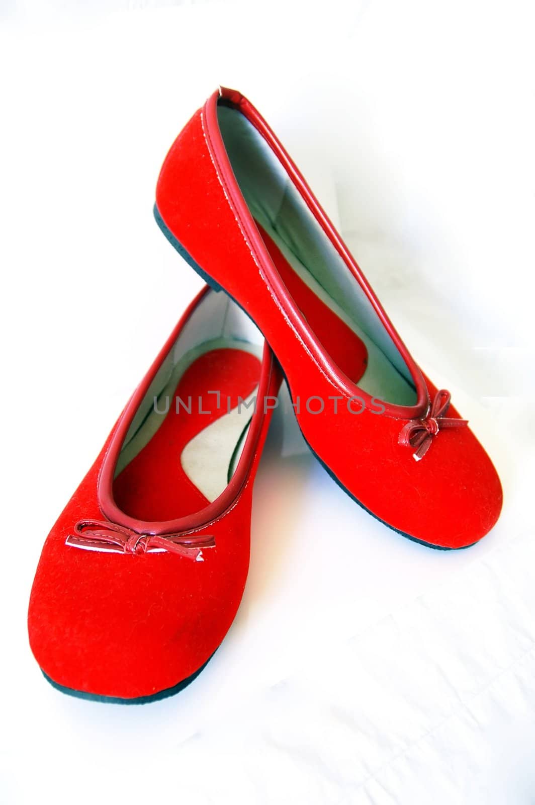 per of red cute shoes
