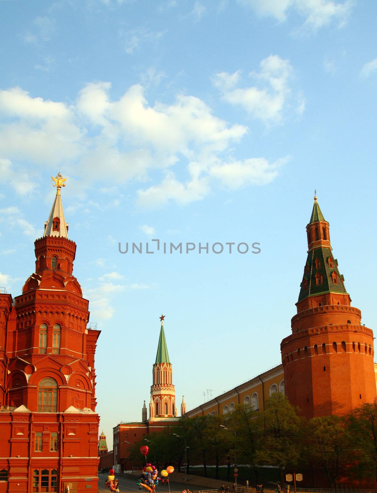 towers of kremlin on Red Square by Mikko