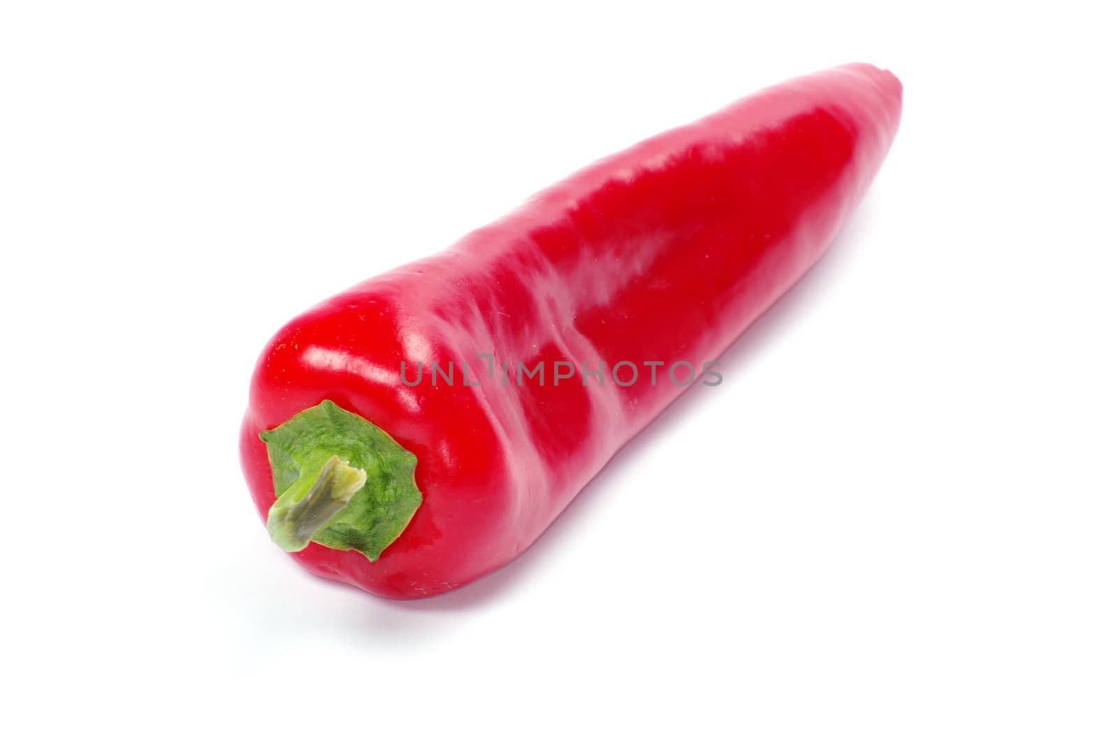 red hot chili pepper on white
