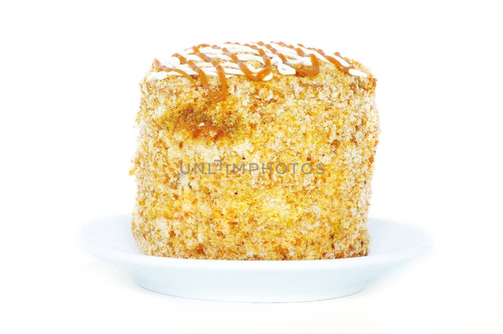 fresh cake isolated on a white background