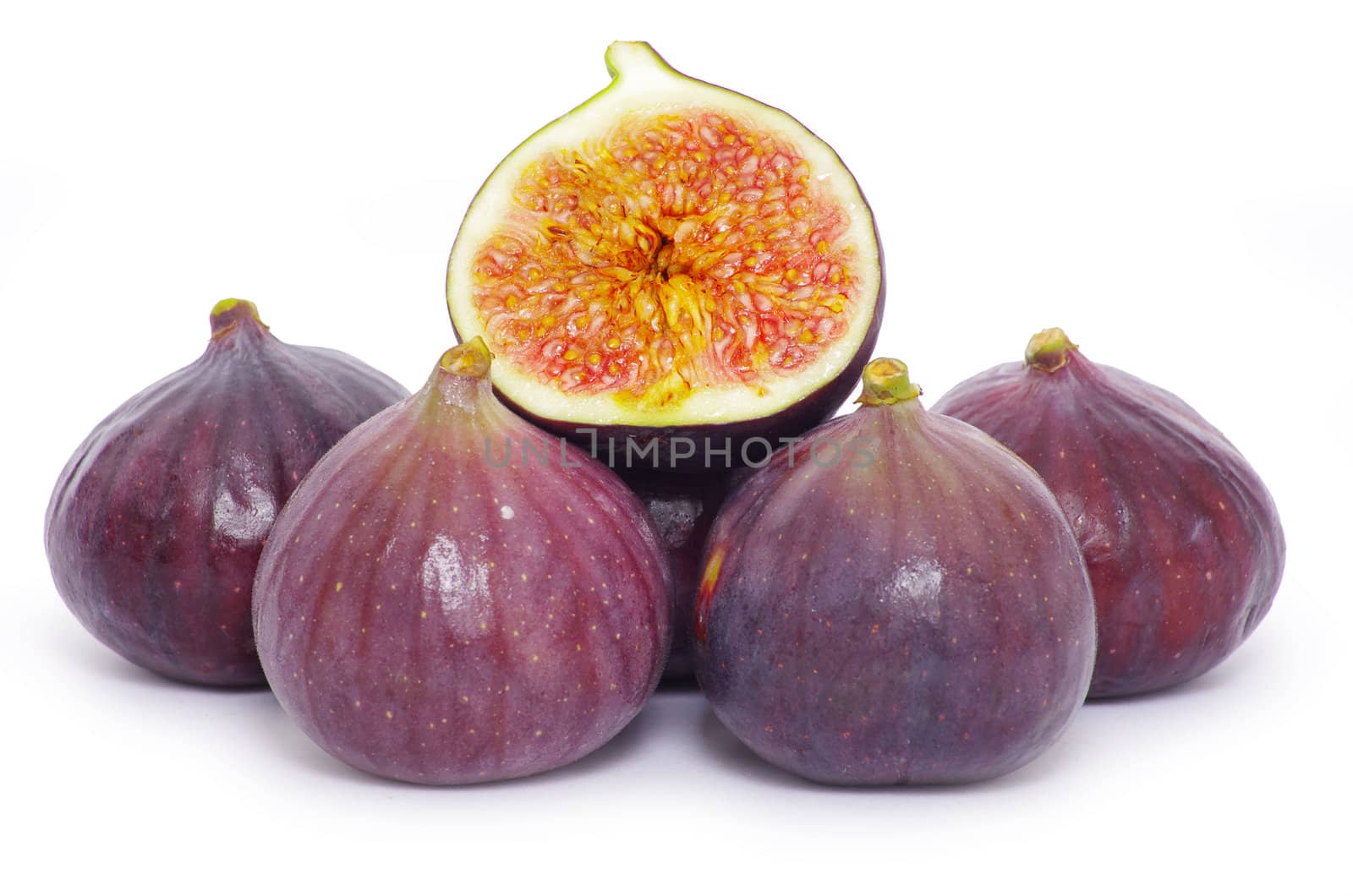 Fresh figs isolated on white