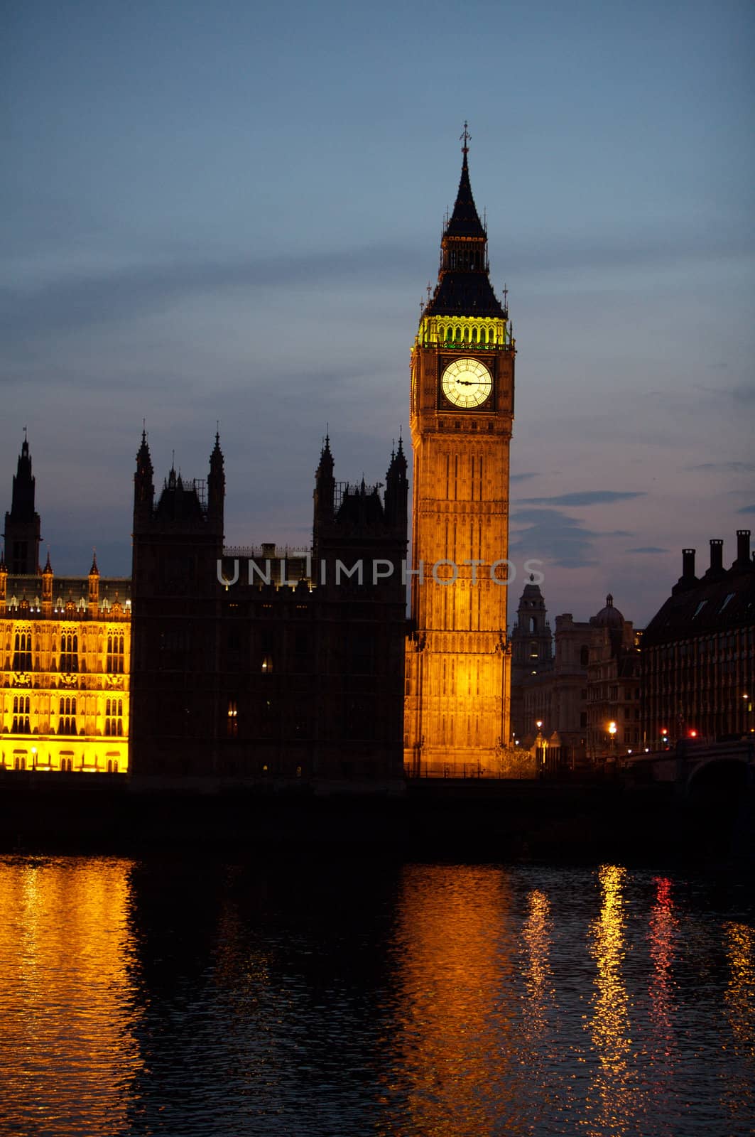 Big Ben and Westminster at Night, London