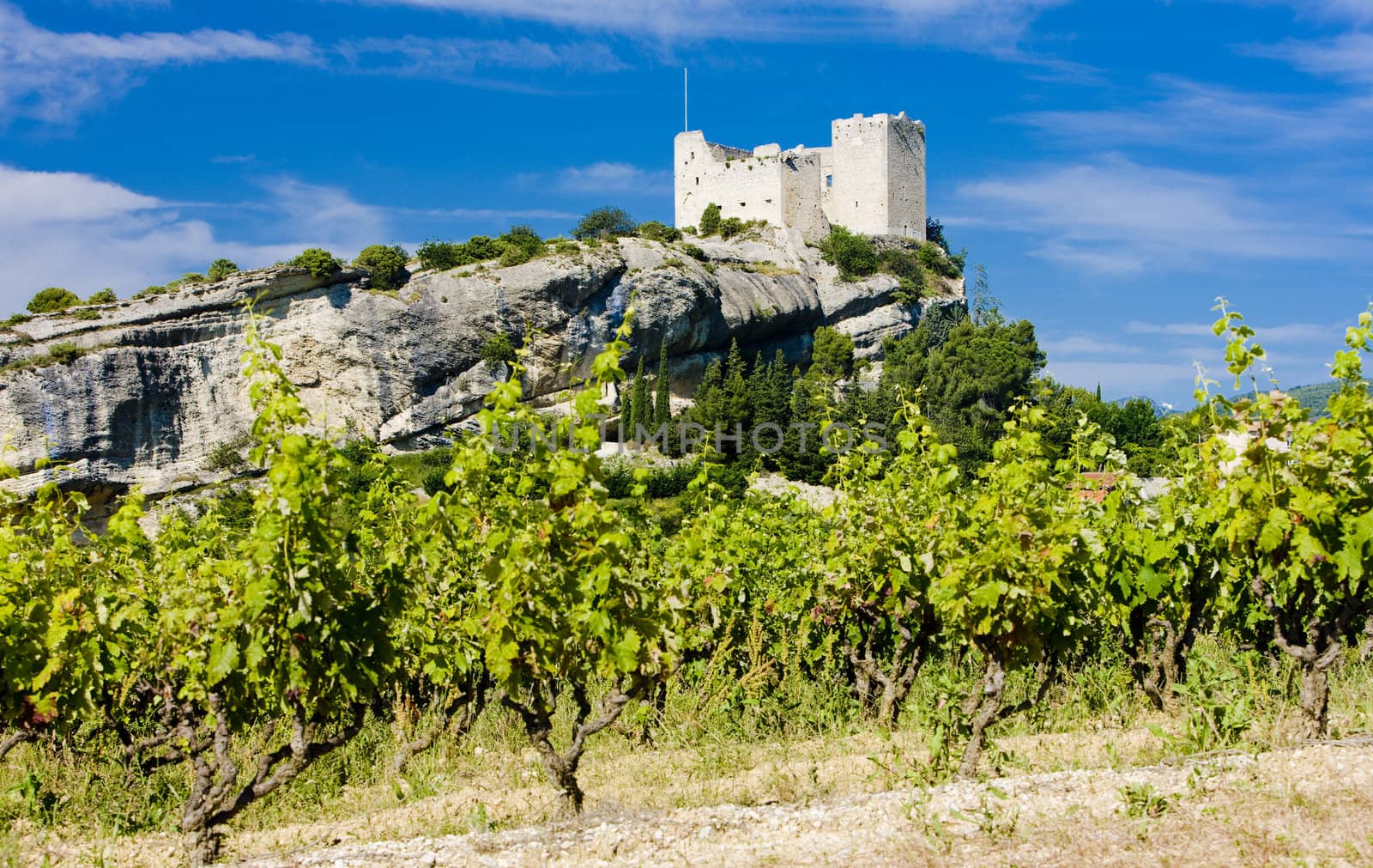 ruins of castle, Vaison-la-Romaine, Provence, France