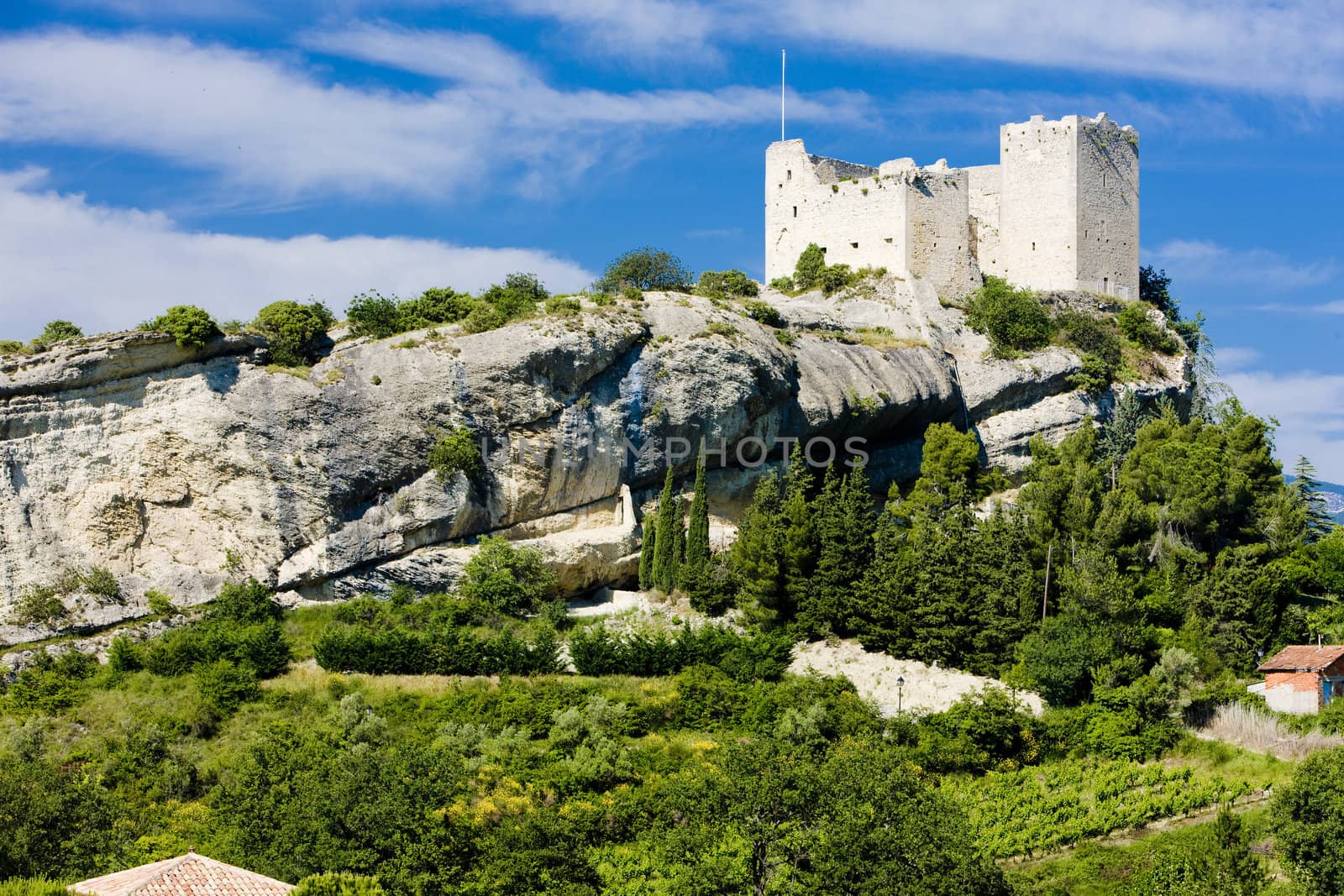 ruins of castle, Vaison-la-Romaine, Provence, France