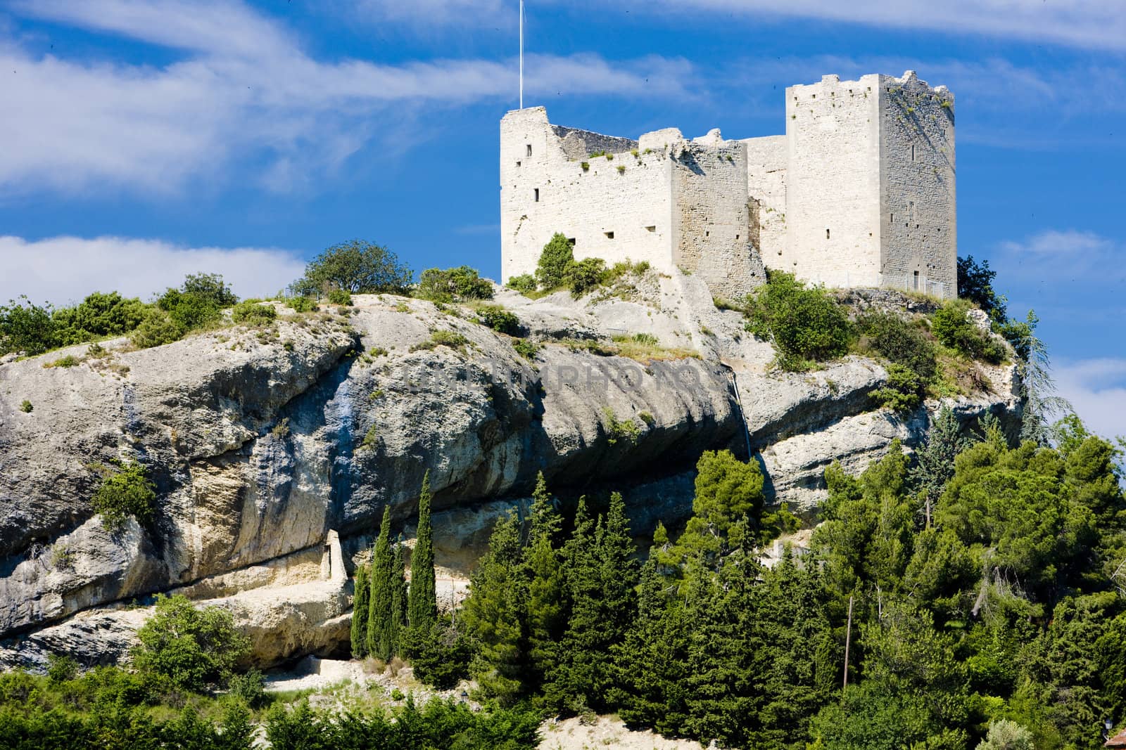 ruins of castle, Vaison-la-Romaine, Provence, France