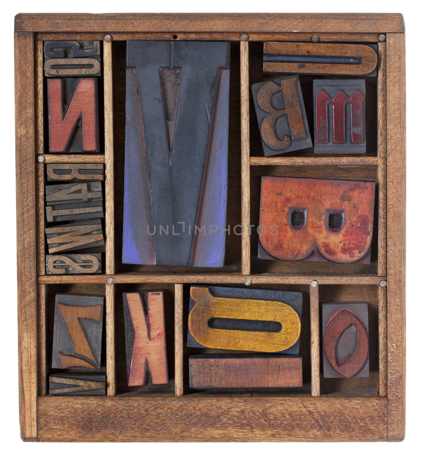 antique letterpress printing blocks by PixelsAway