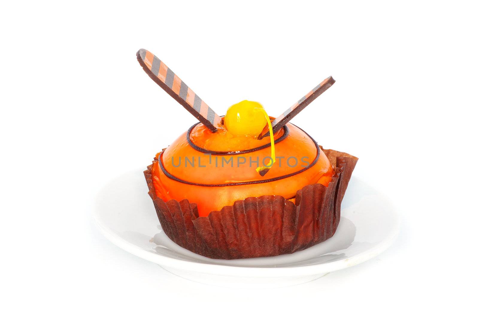 fresh cake isolated on a white background