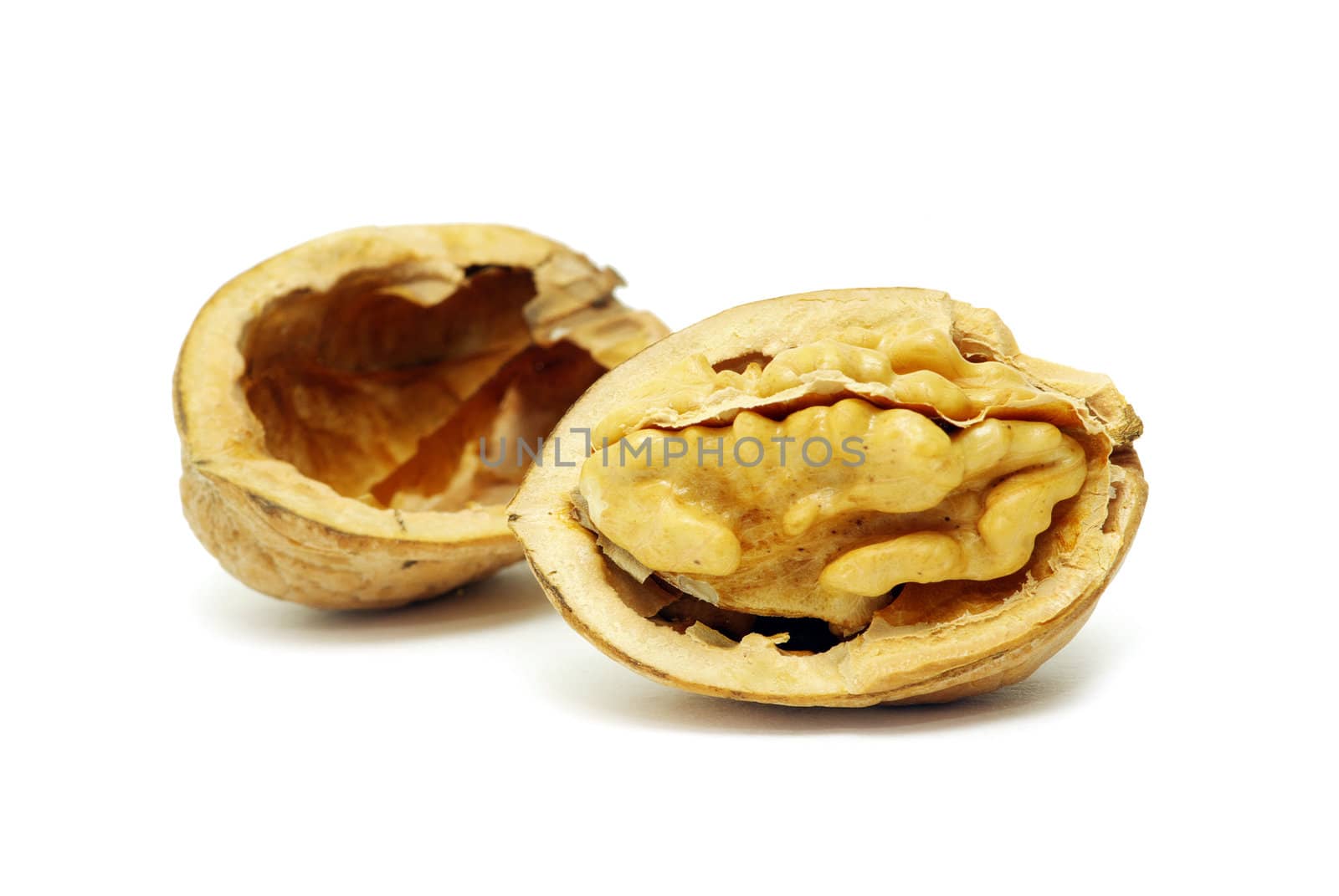  walnuts isolated on a white background